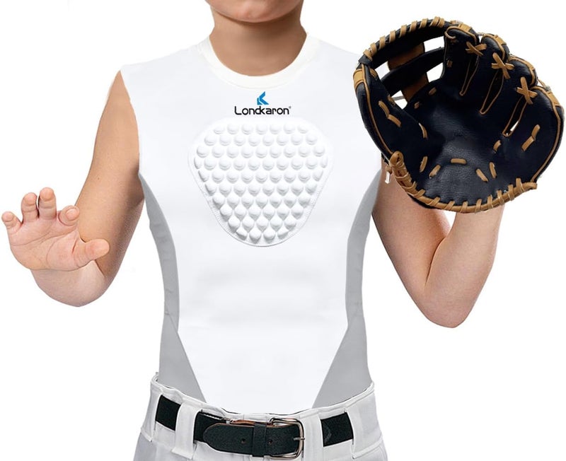 Londkaron Youth Elite Chest Protector Sports Shirts, Padding on Chest for Baseball, Football & Softball - Image 4